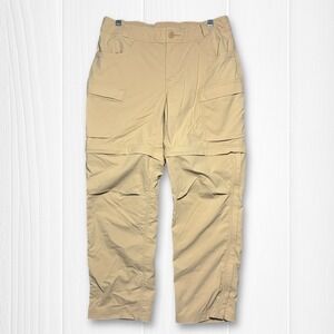 REI Co-op Women's Convertible Cargo Pants Khaki Zip-Off Legs 12 Petite